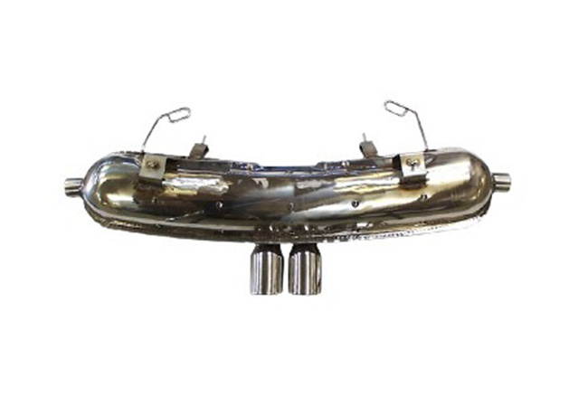 Exhaust Muffler / Silencer Twin 76mm Outlet.
