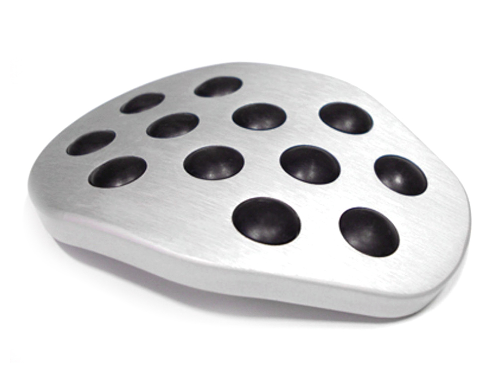 Rennline Aluminium 3-piece pedal set rubber grip. gallery image