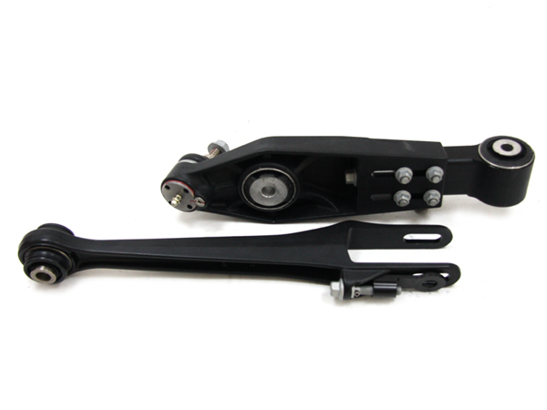 Camber adjustable track control arms with adjustable fork arms. gallery image