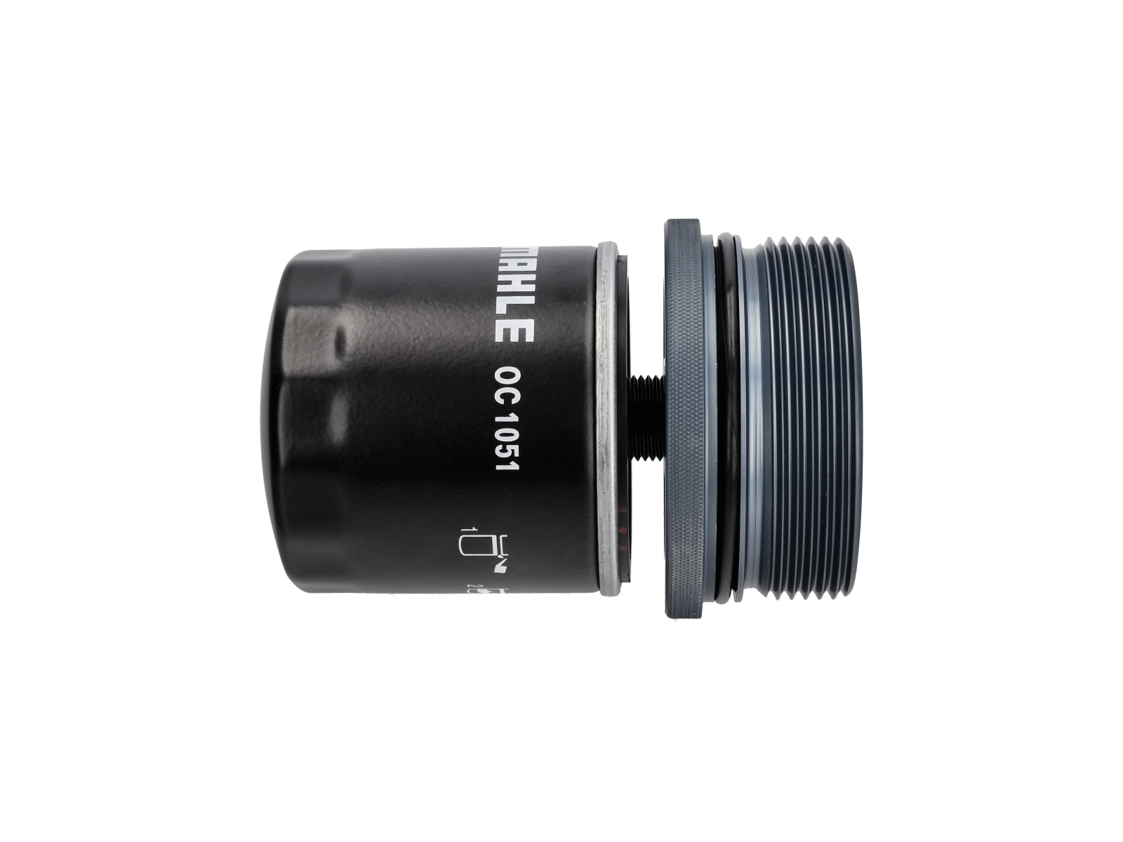 Spin off oil filter adapter with Mahle oil filter gallery image